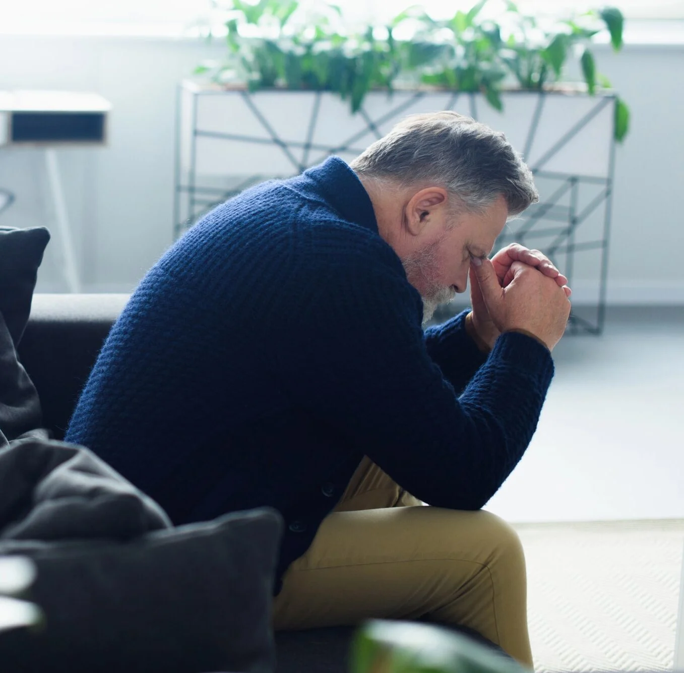 Middle aged man dealing with mental health problems-min Middle aged man dealing with mental health problems