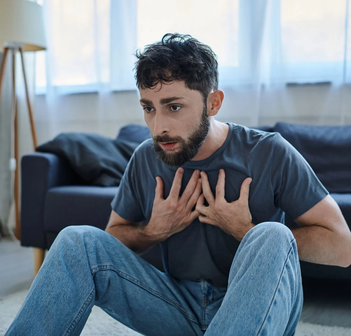 traumatized man with Panic Disorder traumatized man with Panic Disorder